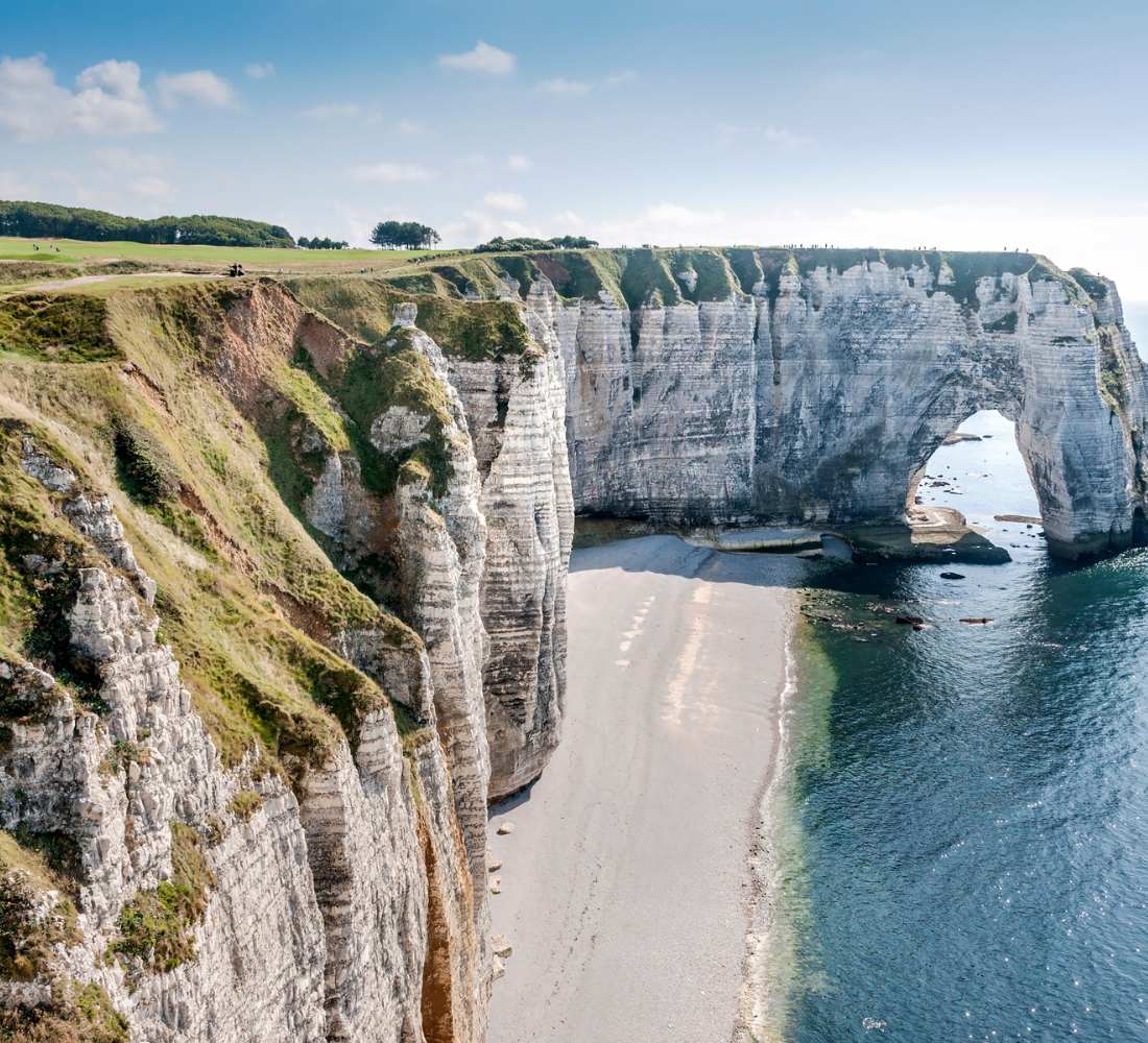Falaise d'étretat en Normandie