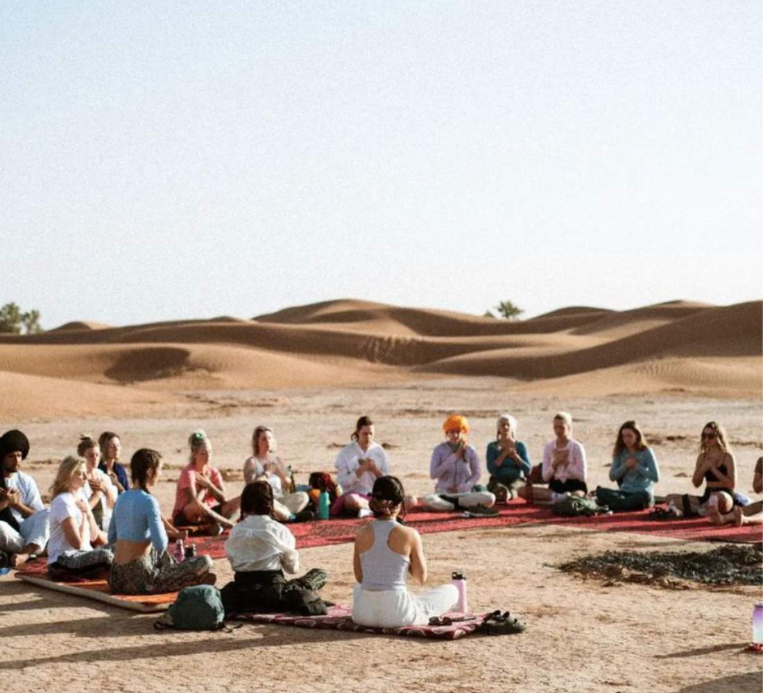 Bivouac dans le désert du Sahara marocain