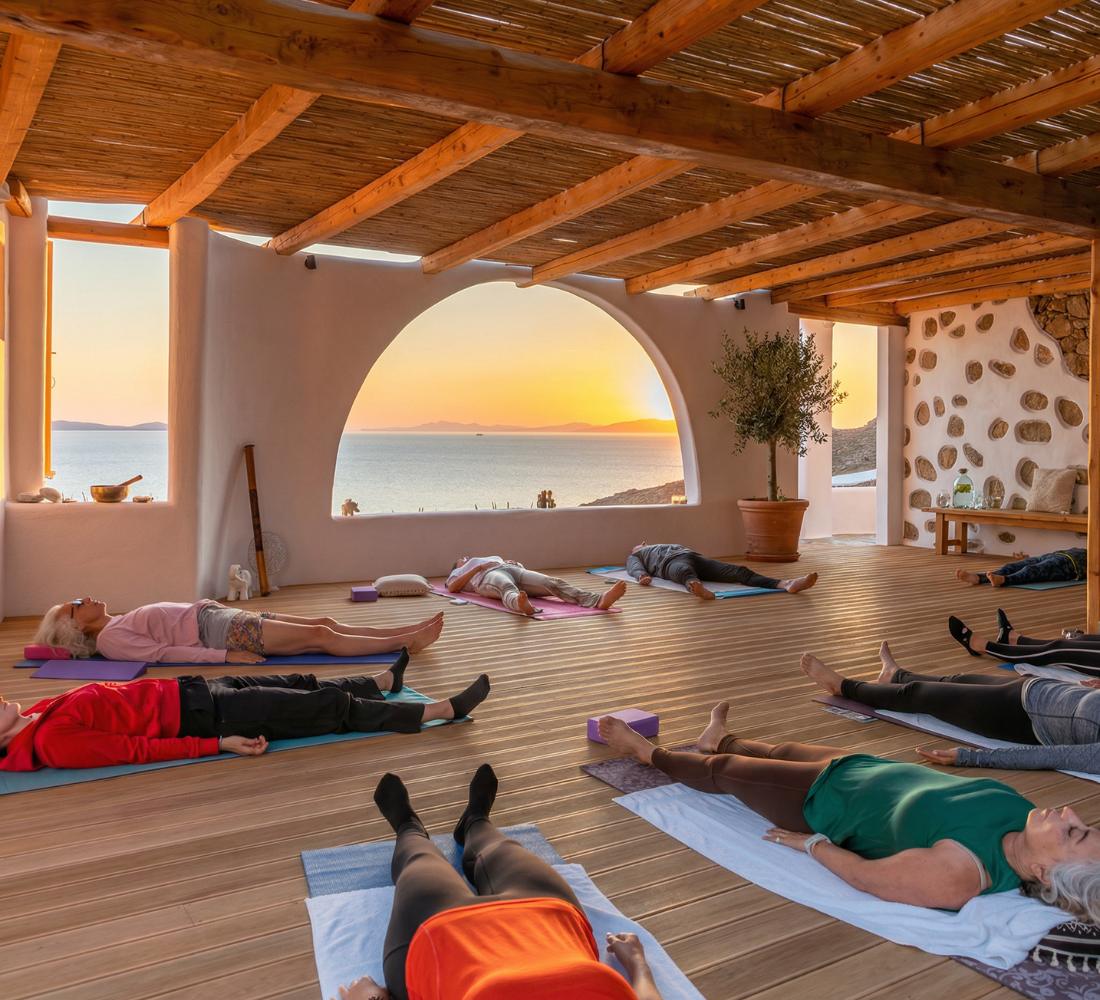 Énergie des Cyclades : Yoga & Mouvement face à la mer